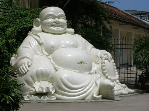 Big fat Buddha sculpture