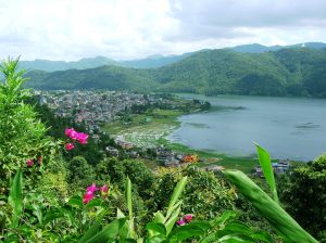 Birds eye view of Pokhara